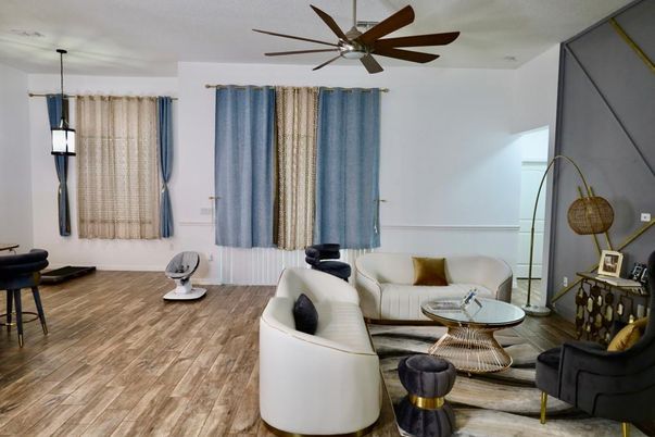 Interior, Living room, Pendant Lights, Wood Texture Flooring