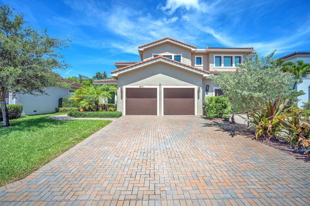 Attached, Backyard, Exterior, Facade, Mediterranean