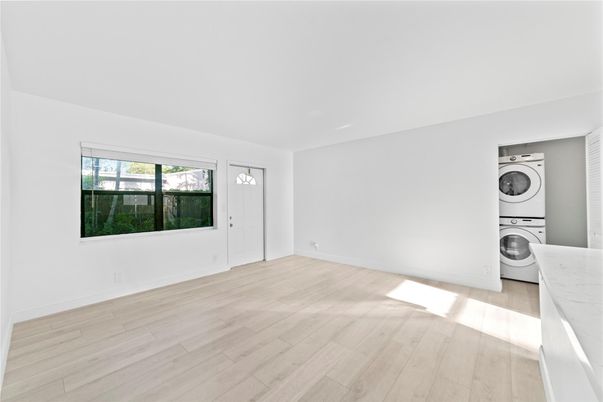 Empty room, Interior, Utility Closets, Washer, Wood Texture Flooring