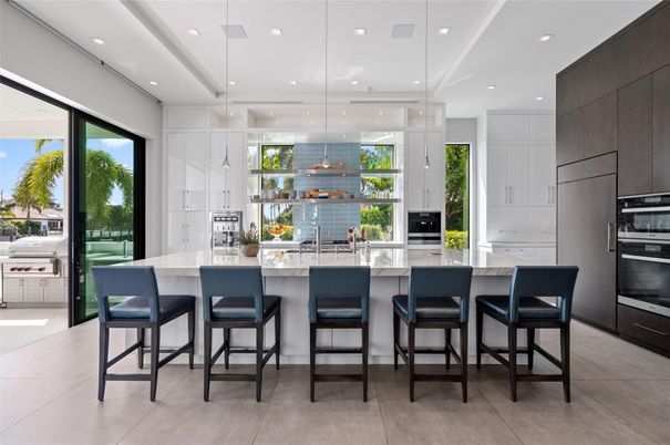 Interior, Kitchen, Pendant Lights, Recessed Lighting, Stainless Steel Appliances