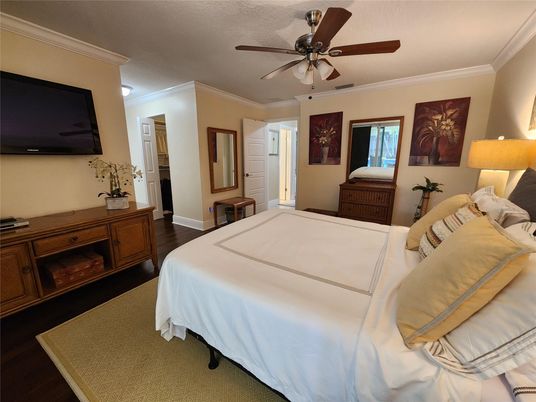 Bedroom, Interior, Wood Texture Flooring