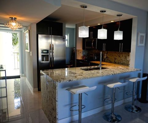 Interior, Kitchen, Pendant Lights, Recessed Lighting, Stainless Steel Appliances