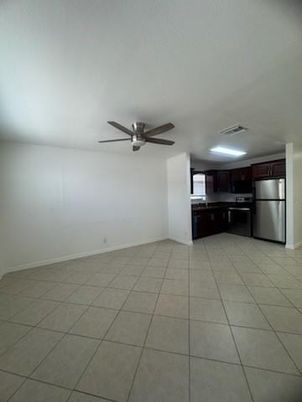 Empty room, Interior, Kitchen, Stainless Steel Appliances