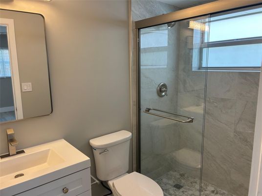 Bathroom, Glass Shower, Interior, Marble Walls