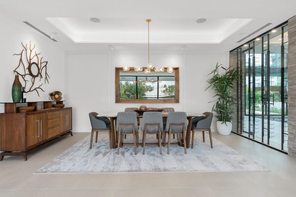 Dining room, Interior, Pendant Lights