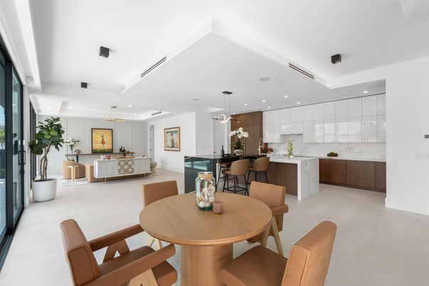 Dining room, Interior, Kitchen, Pendant Lights, Recessed Lighting