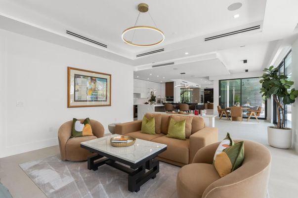 Dining room, Interior, Kitchen, Living room, Pendant Lights, Recessed Lighting