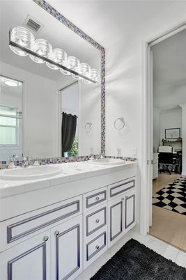 Bathroom, Dual Sink Vanities, Interior, Tile Countertops