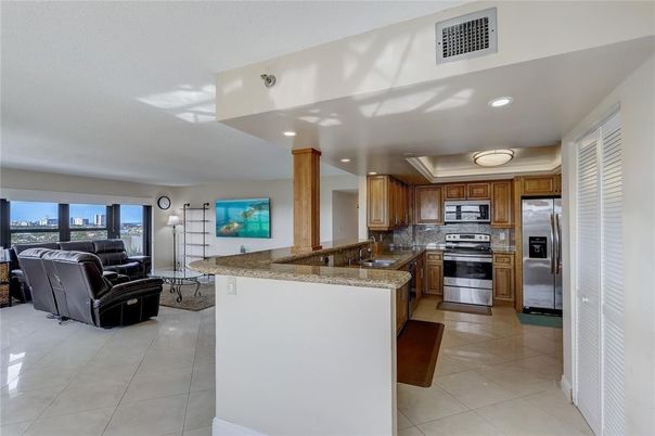 Interior, Kitchen, Living room, Recessed Lighting, Stainless Steel Appliances