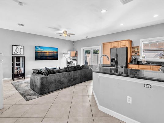 Interior, Kitchen, Living room, Recessed Lighting