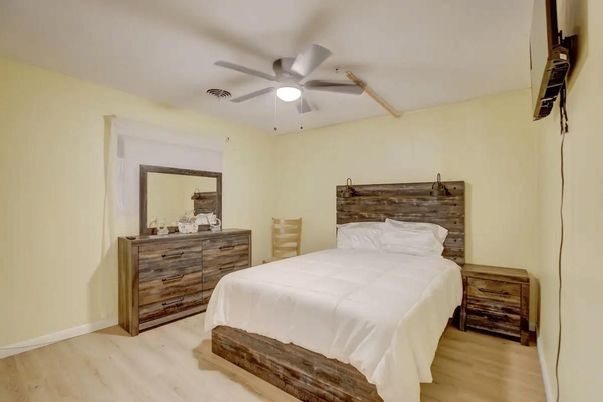 Bedroom, Interior, Wood Texture Flooring