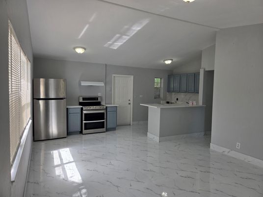 Interior, Kitchen, Marble, Stainless Steel Appliances