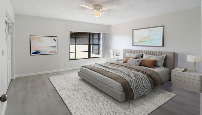 Bedroom, Interior, Wood Texture Flooring