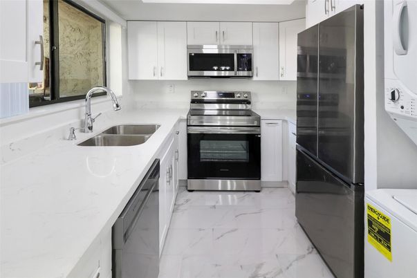 Interior, Kitchen, Marble, Stainless Steel Appliances