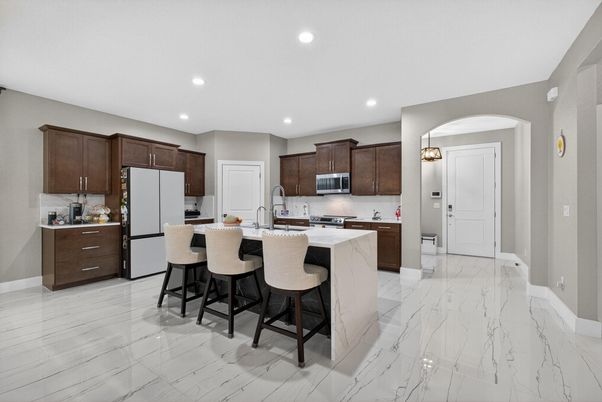 Interior, Kitchen, Marble, Recessed Lighting