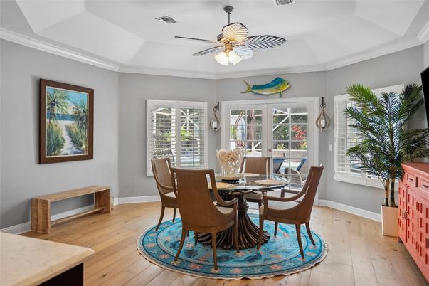 Dining room, Interior, Wood Texture Flooring
