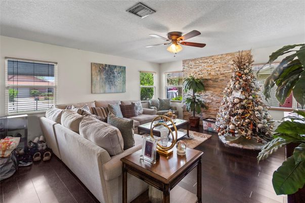 Fireplace, Interior, Living room, Stone Walls, Wood Texture Flooring
