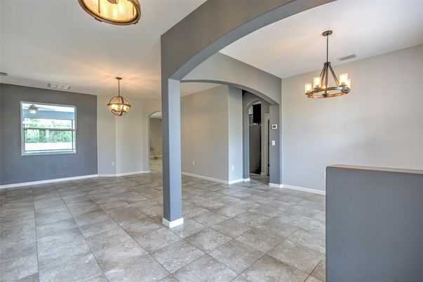 Chandelier, Empty room, Interior, Pendant Lights