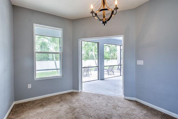 Chandelier, Empty room, Interior