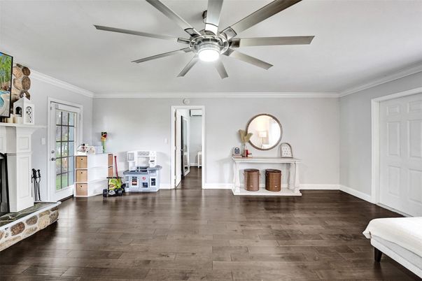 Fireplace, Interior, Wood Texture Flooring
