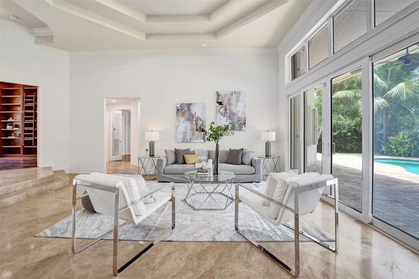 Interior, Living room, Recessed Lighting