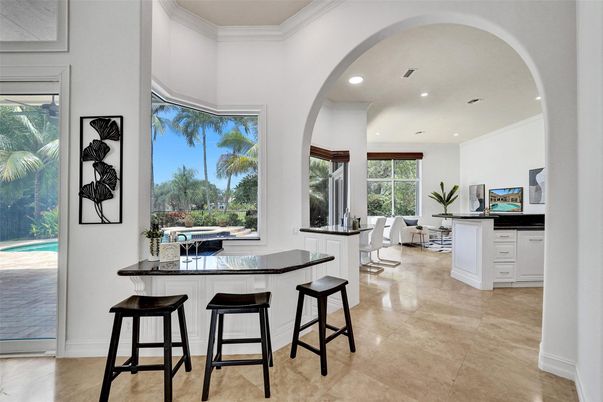 Dining room, Interior, Recessed Lighting