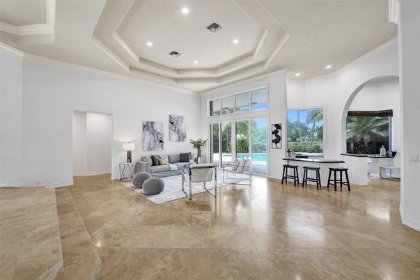 Interior, Living room, Recessed Lighting