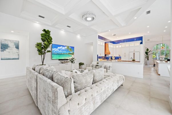 Interior, Living room, Recessed Lighting