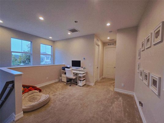 Home Office, Interior, Recessed Lighting