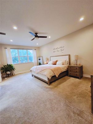 Bedroom, Interior, Recessed Lighting