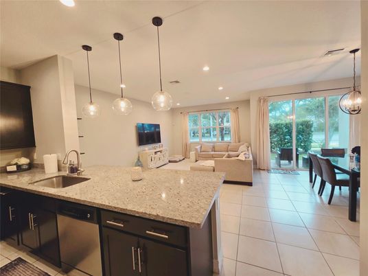 Dining room, Interior, Kitchen, Living room, Pendant Lights, Recessed Lighting