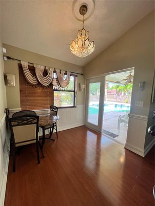 Chandelier, Interior, Wood Texture Flooring