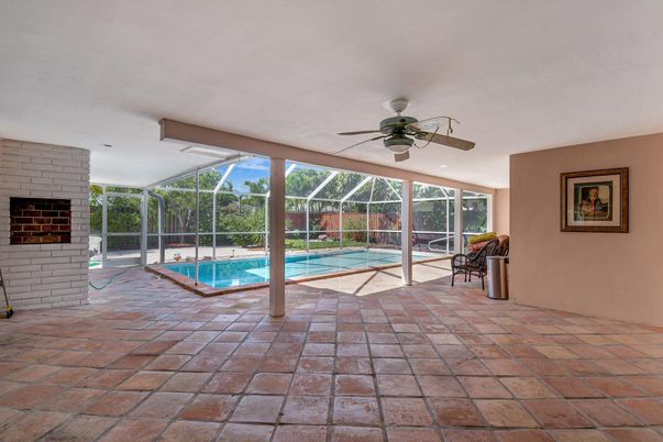 Glass Ceilings, Interior, Pool, Stone Walls, Sun Room