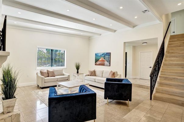 Interior, Living room, Recessed Lighting