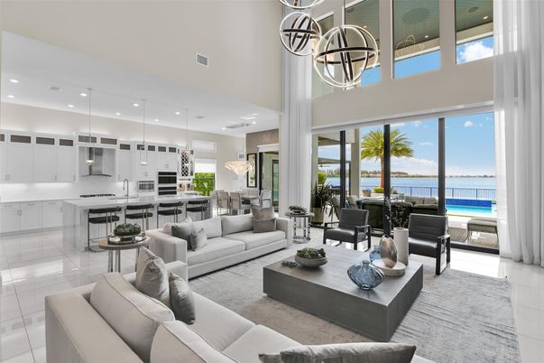 Interior, Kitchen, Living room, Pendant Lights, Recessed Lighting, Water
