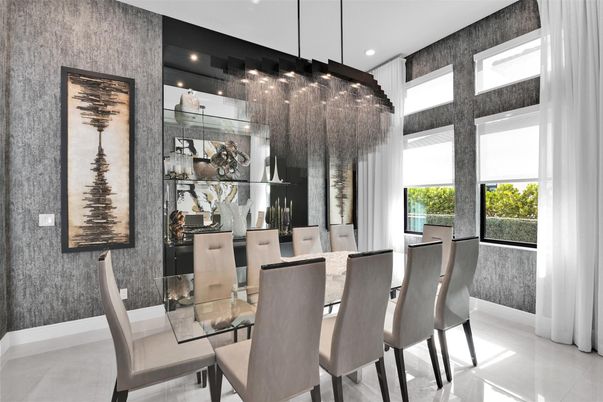 Dining room, Interior, Pendant Lights, Recessed Lighting