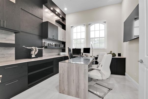 Home Office, Interior, Recessed Lighting