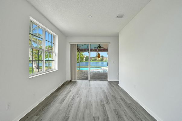 Empty room, Interior, Water, Wood Texture Flooring