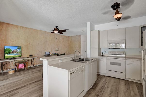 Interior, Kitchen, Wood Texture Flooring