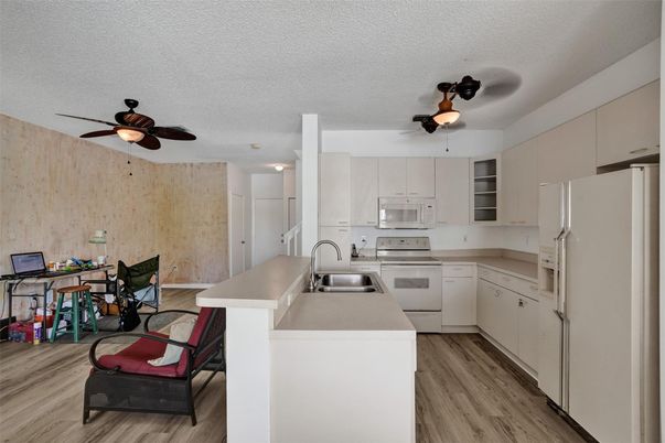 Interior, Kitchen, Wood Texture Flooring