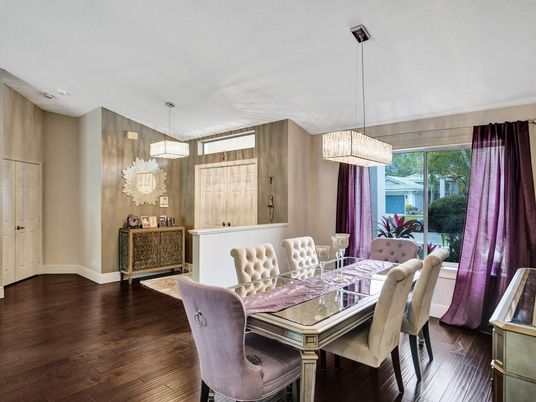 Chandelier, Dining room, Interior, Pendant Lights, Wood Texture Flooring