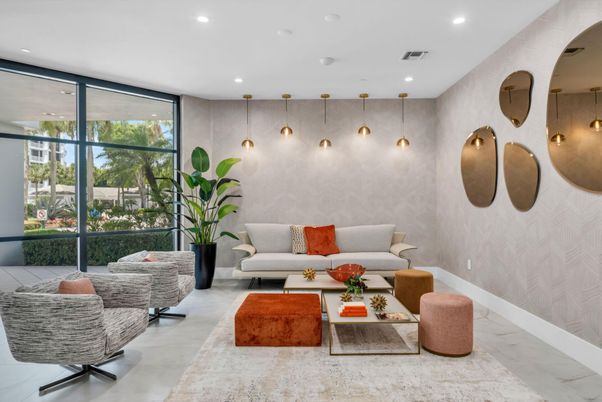 Interior, Living room, Marble, Pendant Lights, Recessed Lighting