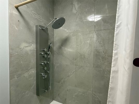 Bathroom, Glass Shower, Interior, Marble Walls