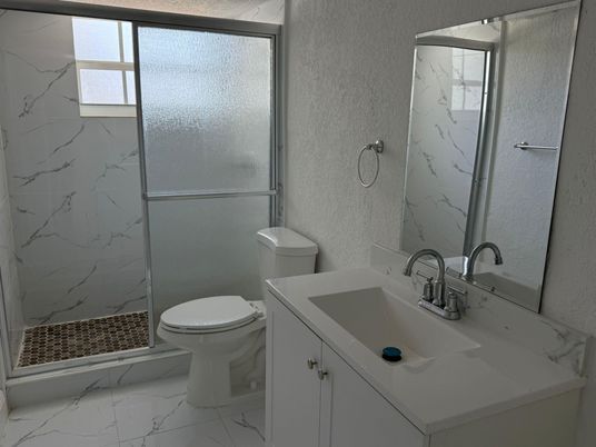 Bathroom, Glass Shower, Interior, Marble, Marble Walls