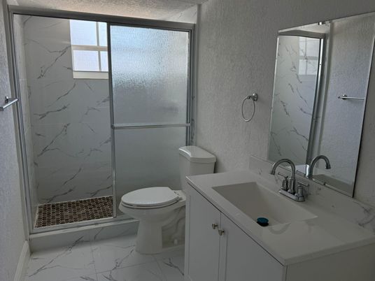 Bathroom, Glass Shower, Interior, Marble, Marble Walls