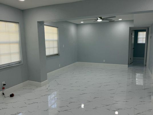 Empty room, Interior, Marble, Recessed Lighting