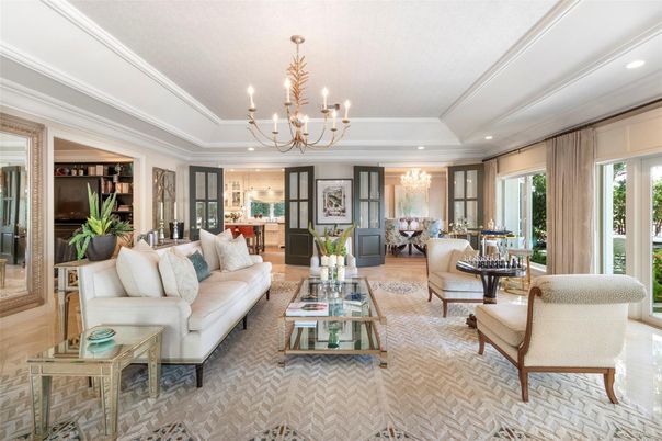 Chandelier, Dining room, Interior, Living room, Recessed Lighting