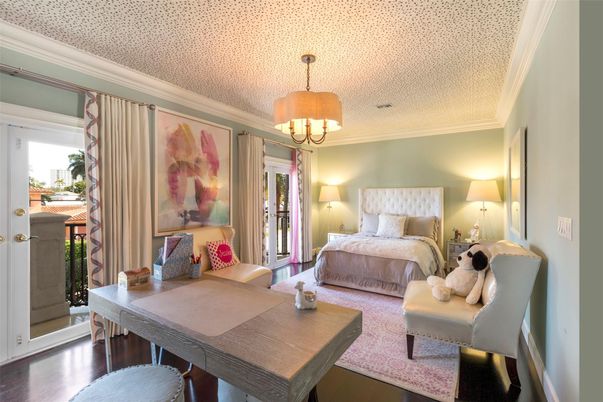 Bedroom, Chandelier, Interior, Wood Texture Flooring