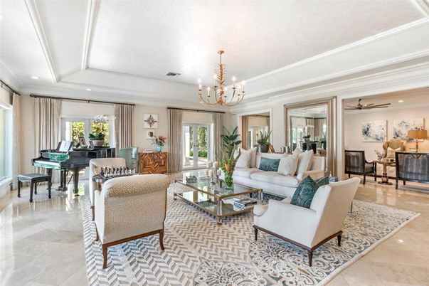 Chandelier, Interior, Living room, Piano, Recessed Lighting