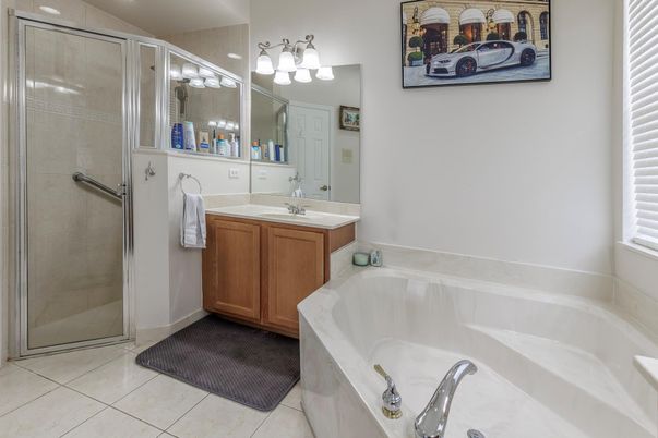 Bathroom, Dual Sink Vanities, Glass Shower, Interior
